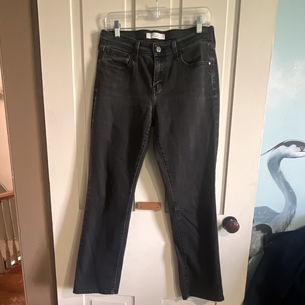 Levi's 505 Women's Straight Leg Denim Size 6 Faded Black Mid Rise Cotton Blend